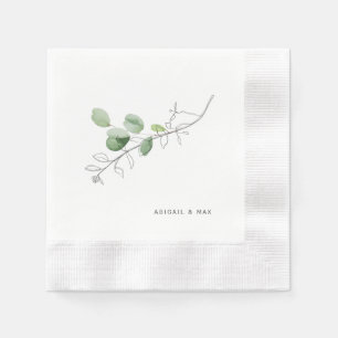 Botanical Couples Shower Custom Napkin