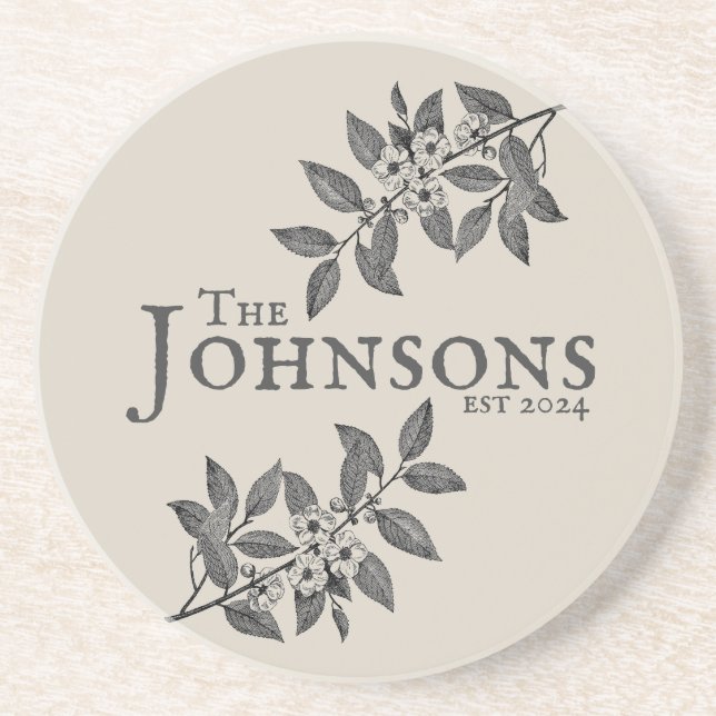 Botanical Crest Coaster (Front)