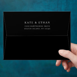 Botanical Crest Monogram Wedding Envelope