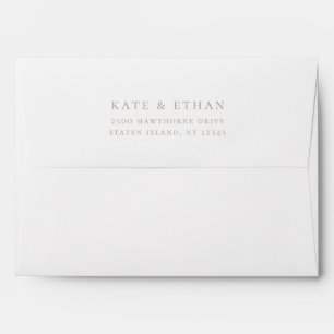 Botanical Crest Monogram Wedding Invitation Envelope