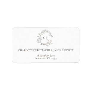 Botanical Crest Suite 2-Line Return Address Label