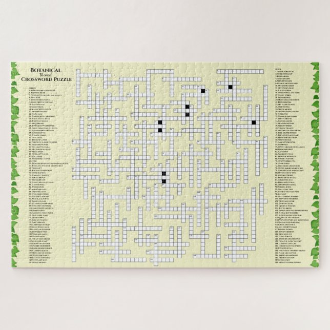 Botanical Crossword 156 plants to find Funny Giant Jigsaw Puzzle (Horizontal)
