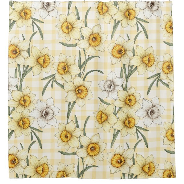 Botanical Daffodil Plaid Pattern (Front)