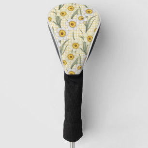 Botanical Daffodil Plaid Pattern (2) Golf Head Cover