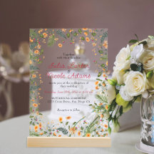 Botanical Daffodils Daisy Peony Flowers Wedding