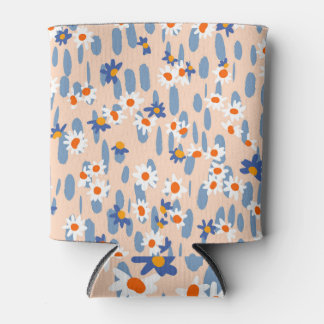 Botanical Daisies: Vintage Seamless Pattern. Can Cooler