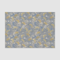 Botanical Daisy Floral Yellow & Navy Blue Wedding