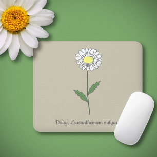 Botanical Daisy Pastel Flower  Mouse Pad