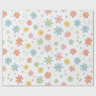 Botanical Daisy Pattern 2025 Wrapping Paper