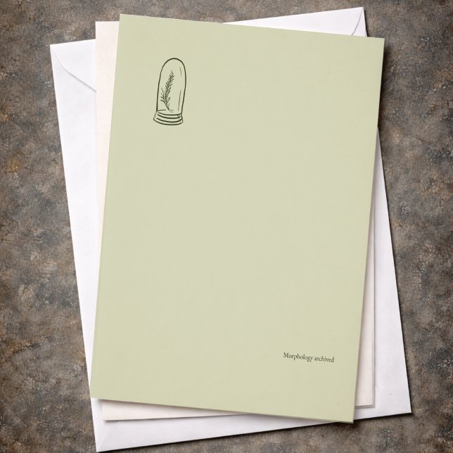 Botanical Dark Academia Minimalist Garden Reader G Letterhead (Creator Uploaded)
