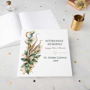 Botanical Dental Tools Dentist Retirement Memories Guest Book