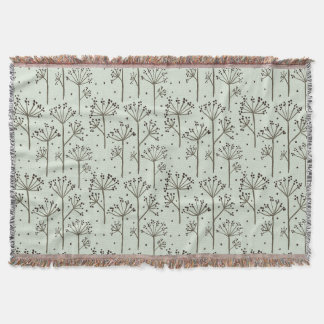 Botanical design for  blanket. throw blanket