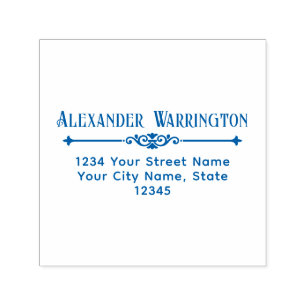 Botanical Divider Spacer #2 Name Return Address Self-inking Stamp