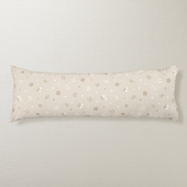 Botanical Dot Pattern Body Pillow (Front)