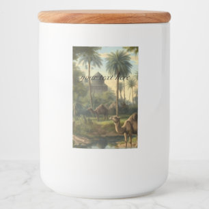 Botanical: dromedaries in the jungle customizable food label