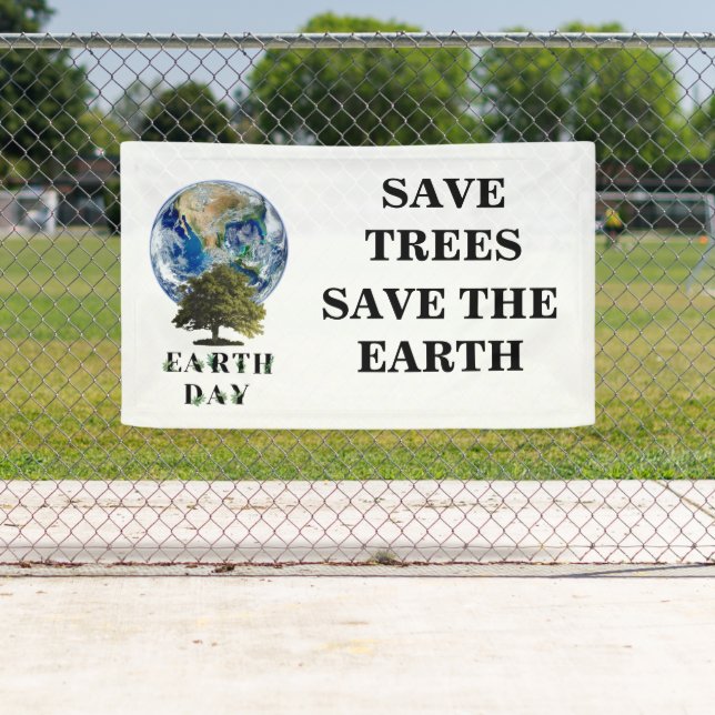 Botanical Earth Day Typography Personalized Banner (Insitu)