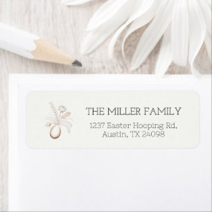 Botanical Easter Personalized Return Address Label