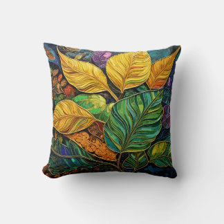 Botanical Elegance Throw Pillow