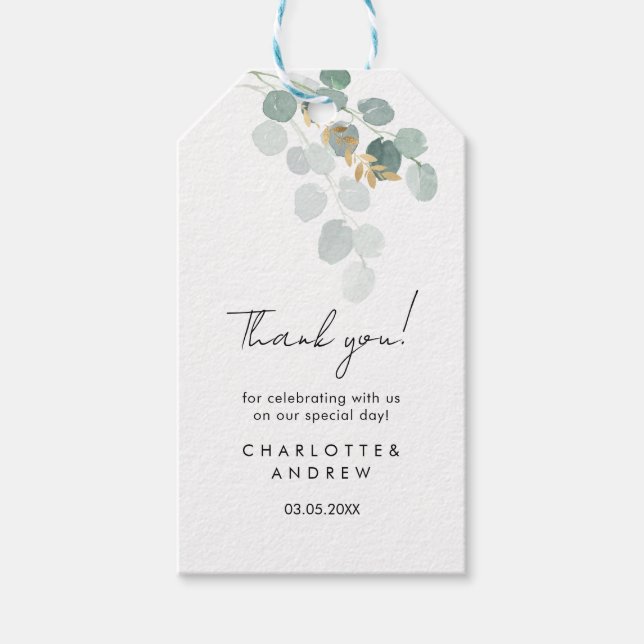 Botanical, elegant, handwriting gift tags (Front)