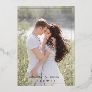 Botanical Elegant Love & Thanks Custom Photo