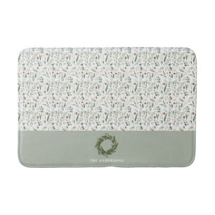  botanical elegant modern family gift decor bath mat