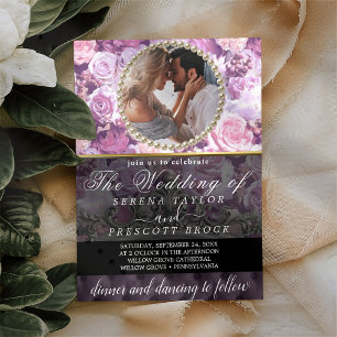 Botanical Elegant Photo Wedding All in One Invitation