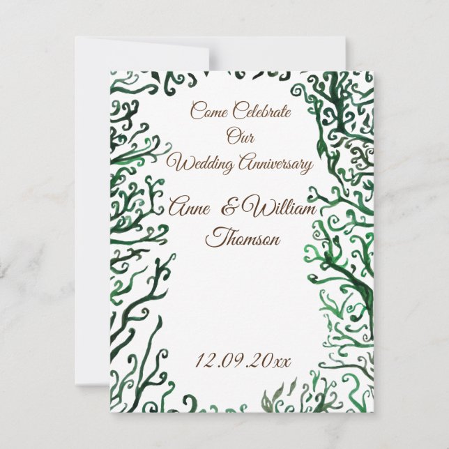 Botanical Elements Anniversary card (Front)