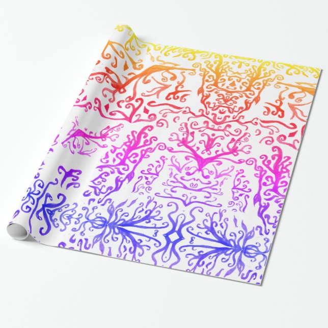Botanical Elements Wrapping Paper (Unrolled)