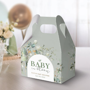Botanical Eucalyptus Baby Shower Favor Box