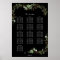 Botanical Eucalyptus Black Wedding Seating Chart