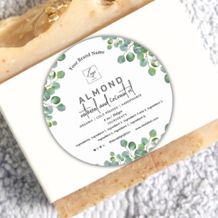 Botanical eucalyptus Elegant Homemade Soap Label