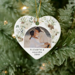 Botanical Eucalyptus Greenery 2023 Christmas Ceramic Ornament<br><div class="desc">Introducing our "Botanical Eucalyptus Greenery 2023 Christmas Ceramic Ornament" – a delightful addition to your modern Christmas decor. This ornament combines the natural beauty of a foliage wreath with a rustic minimalistic aesthetic, resulting in a unique piece of personalized holiday charm. The heart-shaped ornament is a perfect canvas for your...</div>