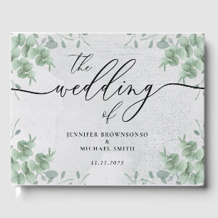 Botanical Eucalyptus Greenery Bohemian Tropic Guest Book