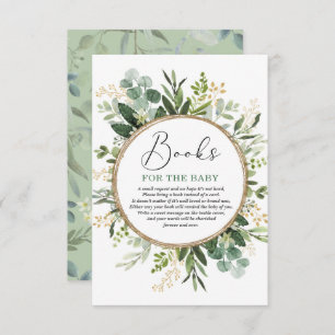 Botanical Eucalyptus Greenery Books for Baby Enclosure Card
