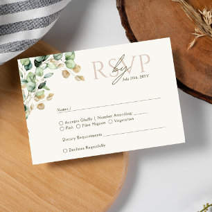 Botanical Eucalyptus Greenery Photo Wedding RSVP