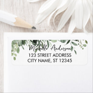 Botanical Eucalyptus Greenery Return Address