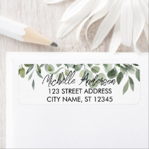 Botanical Eucalyptus Greenery Return Address