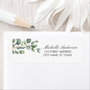 Botanical Eucalyptus Greenery Return Address