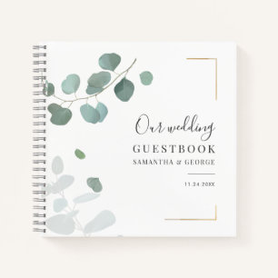 Botanical Eucalyptus Greenery Wedding Guest Book