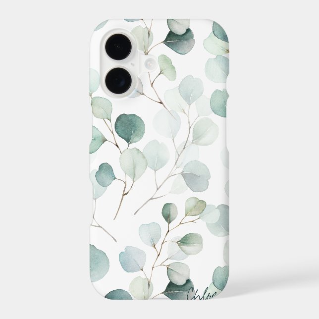 Botanical Eucalyptus Pattern Personalized (Back)