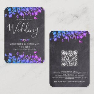 Botanical Eucalyptus QR Code Rustic Wedding Invite