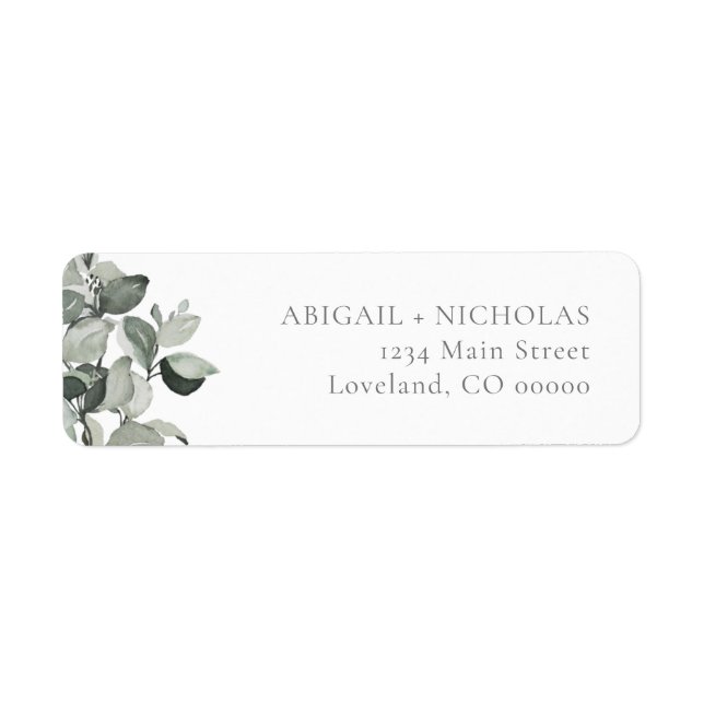 Botanical Eucalyptus Return Address (Front)
