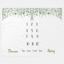 Botanical Eucalyptus Twins Milestone