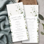 Botanical Eucalyptus Watercolor Wedding Program<br><div class="desc">Elegant Botanical Eucalyptus Watercolor Collection.- it's an elegant script watercolor Illustration of pastel subtle eucalyptus perfect for your summer spring,  botanical wedding & parties. It’s very easy to customize,  with your personal details. If you need any other matching product or customization,  kindly message via Zazzle.</div>