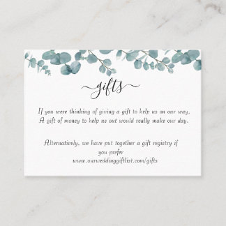 Botanical Eucalyptus Wedding RSVP Enclosure Card