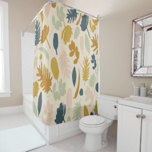 Botanical Fall Flowers and Leaves Pattern