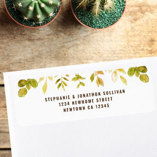 Botanical Fall Foliing Adresse de retour