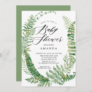 Botanical Fern Baby Shower Invitation