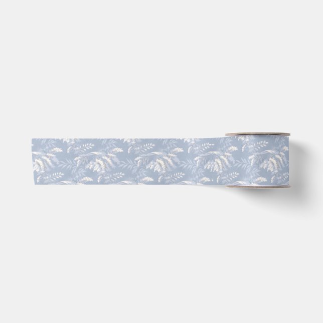 Botanical Fern Fronds Satin Ribbon (Front)