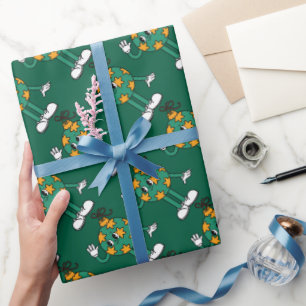 Botanical Festive Holiday and Birthday Custom Wrap Wrapping Paper